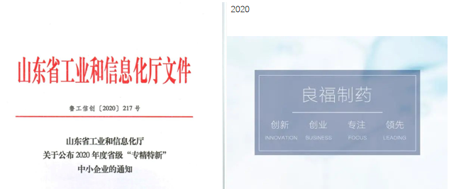 喜报!山东良福制药有限公司喜获双项荣誉